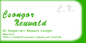 csongor neuwald business card